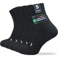 GAWILO 5 Paar Herren Laufsocken mit Kompression | Sportsocken | Anti-Blasen Schutz | Atmungsaktiv & Feuchtigkeitsregulierend (as3, numeric, numeric_47, numeric_50, regular, regular, schwarz, 47-50)