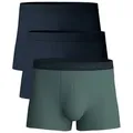 CALIDA Boxer Natural Benefit Herren (3-St., 3er-Pack) im 3er-Pack, weicher Elastikbund grün S (46/48)
