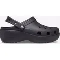 Crocs Damen Classic Plattform Clog Schwarz
