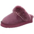 Rohde GENOVA Pantoffel Hausschuh, Schlappen, Clog, Plateausohle, zum Schlupfen lila 41 EU