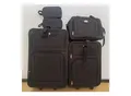 Juskys Trolley Reisekoffer Set Athen 5 teilig - 60 L, 2 Rollen, Weichschale, Handgepäck, Schwarz
