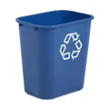 Rubbermaid Commercial Products Recycling-Abfallkorb | Mülleimer für Papier aus Kunststoff | 26 l, Blau