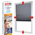 tesa Insect Stop Fliegengitter für Dachfenster Premium - Alu-Insektenschutz-Plissee teleskopierbar - Insektenschutzrollo für Dachfenster - einfache Montage ohne Bohren mit tesa Powerstrips - weiß