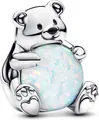 Pandora Kettenanhänger Sterling silver Enamel Synthetic Opal White 793589C01 Anhänger