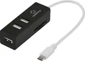 Renkforce RF-4995192 USB-Hub 3 Port USB-A, SD, microSD, M2, Memory Stick USB 2.0 480MBit/s mit eingebautem SD-Kartenleser, mit