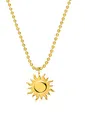 Purelei Damen Sonnenkette 18K vergoldet Edelstahl – Verstellbare filigrane Halskette mit Sonne-Anhänger für Frauen, leicht und edel, ideal als Geschenk, 50-55 cm Länge