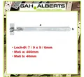 GAH Stahl Ladenband 460 x 40 mm verstellbar einstellbar um 30 mm , verzinkt dick