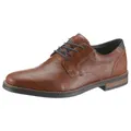 Rieker Schnürschuh mit modischen Ziernähten, Freizeitschuh, Halbschuh, Schnürschuh blau|braun 43 EU