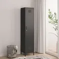 Kleiderschrank Seinäjoki 180x38x38 cm Schwarz