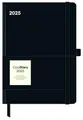 N NEUMANNVERLAGE - Black 2025 Cool Diary, 16x22cm, Taschenkalender mit Banderole und Lesebändchen, Tasche für Visitenkarte, Jahres- und Monatsübersicht