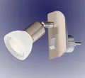 LED Leseleuchte Steckerlicht Nachtlicht nickel matt mit Schalter GU10  TG11-042