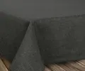 BEAUTEX fleckenabweisende und bügelfreie Tischdecke - Tischtuch mit Lotuseffekt - Tischwäsche in Leinenoptik, Rund 160 cm, Dunkelgrau
