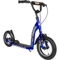 BIKESTAR Tretroller Kinderroller ab 6 - 7 Jahre | 12 Zoll Sport Edition | Blau - Blau
