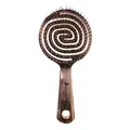 nascita Haarbürste ohne Ziepen für Damen, Herren & Kinder - Entwirrbürste für Locken, lange & nasse Haare - Nachhaltige Detangler Bürste mit Spiralfeder mit 3D-Flexi-Design - Hair Brush Shiny Bronze