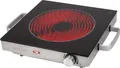Infrarot Einzelkochplatte 2000W Glaskeramik freistehend stufenlos Edelstahl