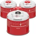 Evocamp Gaskartusche 3 Stück 300g Butan Propan Schraubventil für Camping Weber Q100