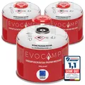 EVOCAMP 3x Butan/Propan Gaskartusche 300g, Schraubkartusche für Weber Q100/1200