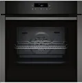 Neff B6ACJ7AG3 N50, Einbaubackofen, 59,4 cm breit, 71 L, Pyrolyse, 7 Heizarten, TouchControl, Grillfunktion, Kindersicherung, Hide Tür, Air Fry, Graphite-Grey
