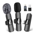 Lavalier Mikrofon USB C Drahtlos Plug Play 2 Mikrofone 20 Meter Reichwe