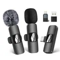 Lavalier Mikrofon USB C Drahtlos Plug Play 20 Meter Reichweite