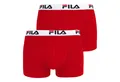 Fila Boxer Man Boxer (2-St., 2 x rote Boxer) mit Markenschriftzügen auf dem Komfortbund