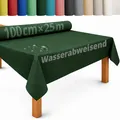 DecoHomeTextil Tischdecke Rolle Tischdeckenrolle Vliesstoff Vlies Dunkelgrün 1 x 25 m 80g/m² abwaschbar wasserabweisend
