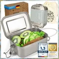 Brotdose Lunchbox Bento Box Brotzeitdose Edelstahl Auslaufsicher Dicht Fächer