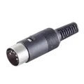 Audio / MIDI DIN Diodenstecker, 5-pol., Stecker, männlich, gerade, für Leitungen