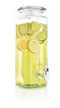 "Mary´s Kitchen Tools Eckiger Getränkespender 2,5 Liter aus Glas | mit Zapfhahn | Retro Wasserspender | Limonadenspender | Saftspender |Bowle | Dispenser"