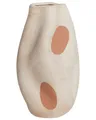 Blumenvase aus Steinzeug beige 25 cm asymmetrisch wasserdicht Batoidea