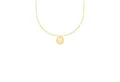 Stella-Jewellery Collier 585 Gold Collierkette mit Gravurplatte Ø20, Anhänger Gravurplatte + Kette