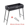 Mangal Campinggrill Kohlengrill Grill mit Klappbeinen und Zange aus 2 mm Stahl