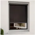 Rollo Außenrollo ohne Bohren (Grau, Transparent) für Fenster CLIP & SHADE, CLIP & SHADE 90 cm