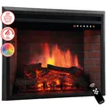 KAMINIO Elektrokamin LUCA, Elektrischer Kamin mit 3D-Flammeneffekt in 12 Farben, Heizung 1800W