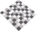 Mosani Mosaikfliesen Marmor Mosaik Fliese Naturstein beige grau schwarz Wand