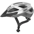 ABUS Rennradhelm Macator - sportiver Fahrradhelm für Einsteiger - auch für Zopfträger/-innen - für Damen und Herren - Silber, Größe S (51-55 cm) - Silber