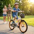 Actionbikes Kinderfahrrad Timson 20 Zoll | Kinder Fahrrad - V-Brake Bremsen - Kettenschutz - Fahrradständer - Fahrradkorb - 6-9 Jahre (Orange/Weiß) - Weiß/Orange