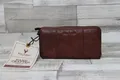 Bull & Hunt Reißverschlussbörse Leder, zip wallet, Langbörse, burned cognac