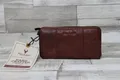 Bull & Hunt Geldbörse Reißverschlussbörse Leder, zip wallet, Langbörse, burned cognac