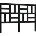 vidaXL Kopfteil Schwarz 126x4x104 cm Massivholz Kiefer 818184
