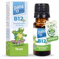 PanaKids Vitamin B12+ Tropfen für Kinder – 10 µg Vitamin B12 & 700 µg Vitamin B6 – ab 4 Jahren – für Vitalität & mentale Leistung – mit Erdbeergeschmack – Vegan, Zuckerfrei, Made in Germany – 10 ml