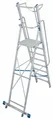 Krause Stabilo Aluminium Stufen Plattformleiter Absicherung 8 Stufen, AH 3,90m
