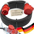 netbote24 CEE-Adapterkabel Starkstromkabel Verlängerungskabel Kraftstromkabel Adapterleitung 16A PCE-Stecker auf 32A Dose Buchse 5 polig H07RN-F 5X2,5 400V 10m