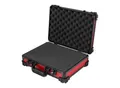 HMF 15502-03 Transportkoffer mit Rasterschaumstoff, Universalkoffer, 39 x 29 x 12 cm, Rot