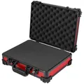 HMF 15502-03 Transportkoffer mit Rasterschaumstoff, Universalkoffer | 39 x 29 x 12 cm | Rot