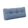 POKAR Palettenkissen Palletenauflagen Palettenpolster Palettensofa Palettenmöbel Schaumflocken Kissen für Europaletten Sitzkissen 120x40, Blau