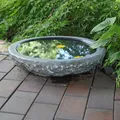 CLGarden Wasserschale Vogeltränke GVT2 rund Vogelbad Granitstein geschliffen