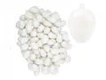 100 Kunststoffeier 6 cm weiß Ostereier Plastikeier Deko Ei Dekorieren Plastik