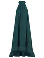 APART Fashion Damen Babydoll Chiffon Kleid, hoher Halsausschnitt, asymmetrischer Saum, Geraffter Volant, fließendes Midikleid in A-Linie, ärmelloses voll gefüttertes Sommer Abendkleid
