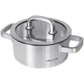 Am Cook Kochtopf, Edelstahl, Metall, 2,0 L, 9 cm, Messskala, Abgießfunktion, Griffe werden nicht heiß, leichte Reinigung,mit Dampfablass, Kochen, Töpfe, Kochtöpfe